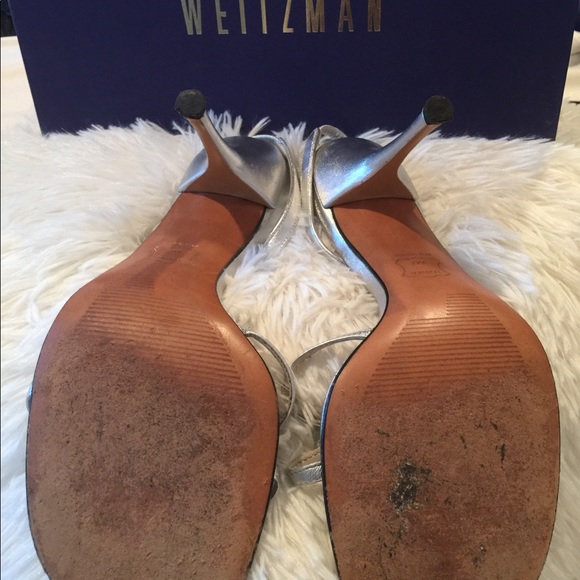 STUART WEITZMAN Silver Sandals - Picture 5 of 6